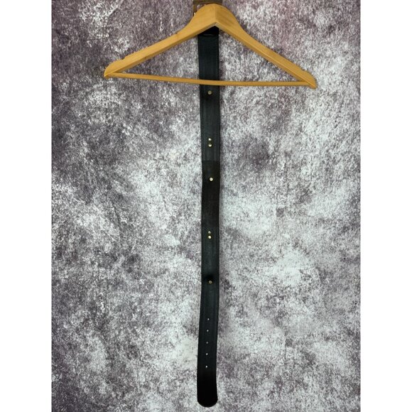 Leather Belt Silver womens M 34"L Black Buckle Bull Conchos Turquoise Western - Picture 9 of 14